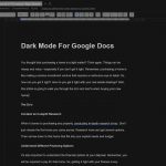 Google docs dark mode