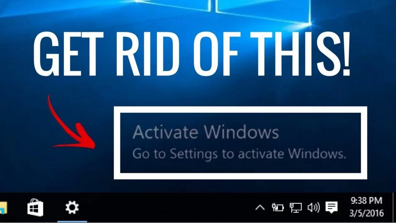 how to get rid of activate windows