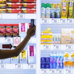 How are QR codes integrated in food label layouts today?